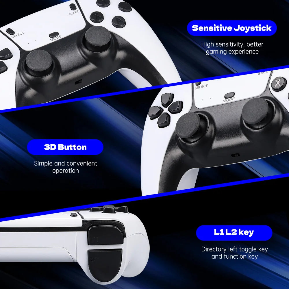 M15 4K Game Stick Mini-Retro-Videospielkonsole Eingebaute 30.000 Spiele Drahtlose Gamepads Videospiel-Controller Unterstützung für 2 Spieler