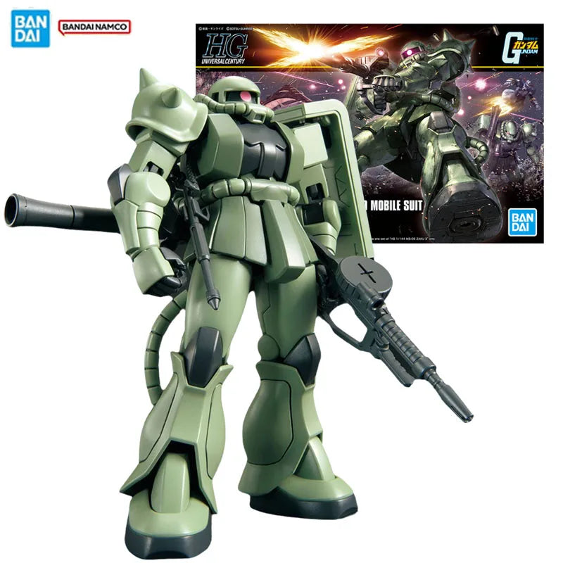 Bandai Original Genuine Figure Gundam Model Kit Anime Figures HGCE 1/144 MS-06 Zaku II Collection Model Action Figure Toys Gifts