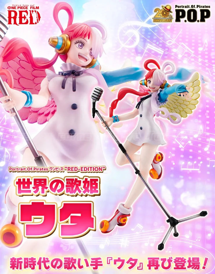 【In Stock】Original MegaHouse POP ONE PIECE FILM RED UTA The World'smost Beloved Diva Figure Toys Gifts
