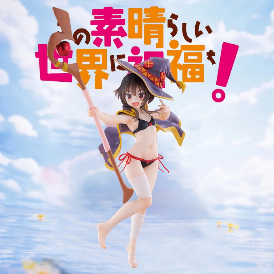 Anime Figure KonoSuba: God's Blessing on This Wonderful World! Megumin the Great Mage Swimsuit Beautiful Girl Figure Model Toys
