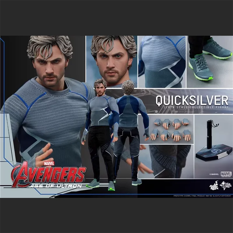 Original HOTTOYS 1/6 MMS302 Avengers 2 Pietro Django Maximoff Action Figure Model Toys 30CM Collectible Ornament Gift