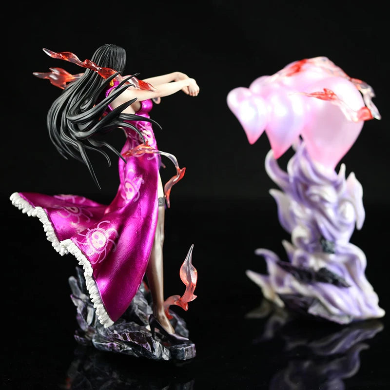 Japan Anime One Piece Boa Hancock 26.5cm Glowing Statue Figure - Love Heart Effect Model Collectible Desktop Decoration For Fans