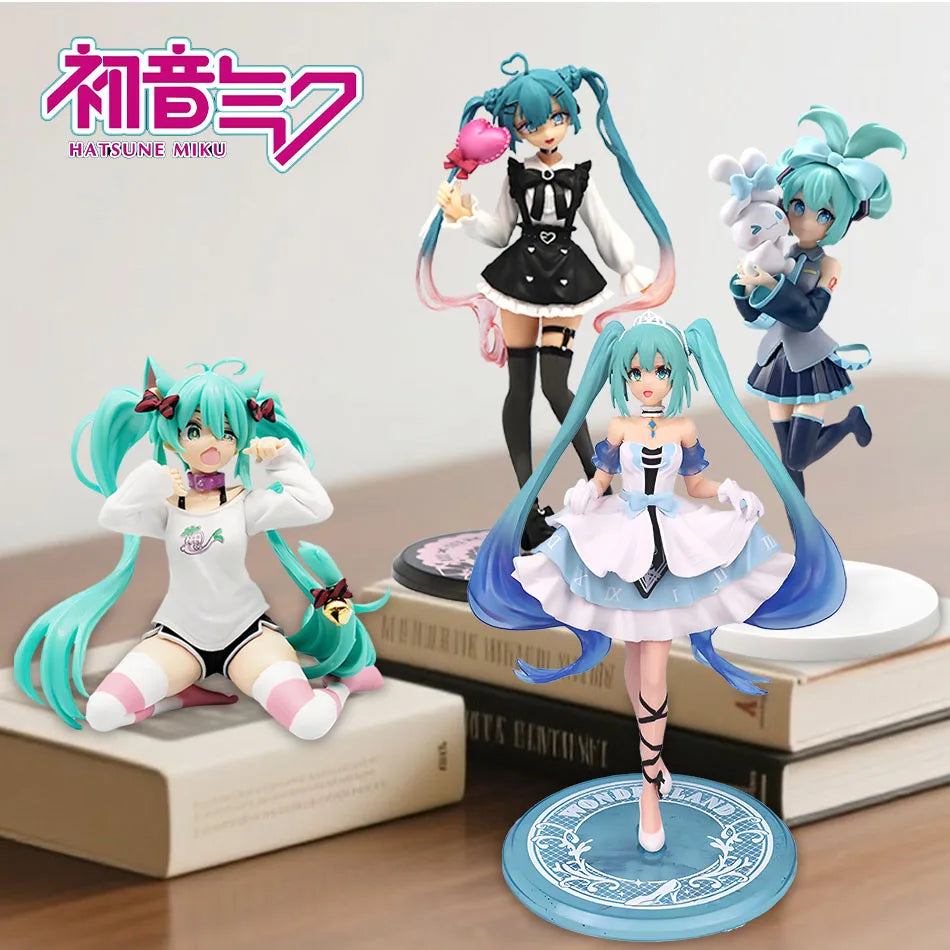 21cm Sexy Girl Hatsune Miku Anime Figure Fashion Subclture Miku Action Figure Christmas Gift PVC Collection Model Doll Toys