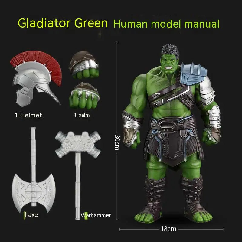 30/42cm Avengers Action Figures Hulk 360 Degree Head Rotation Model Move Joints PVC Collectile Desktop Decor Toy For Kids Gifts
