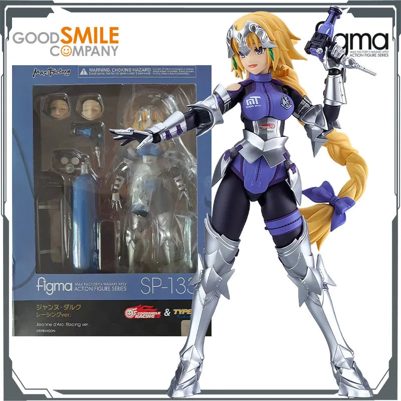 GSC Original FIGMA Jeanne D'Arc Racing Girl Ver. Anime Action Figures Toys for Boys Christmas Gift Collectible Model Ornaments