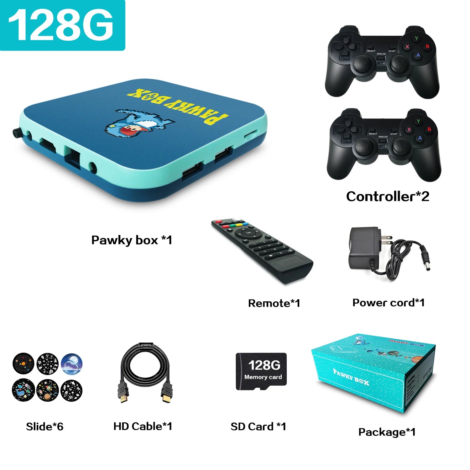 Pawky Box Game Console for PS1/DC/Naomi 50000+ Games Super Console WiFi Mini TV Kid Retro 4K Video Game Player Emulator Console