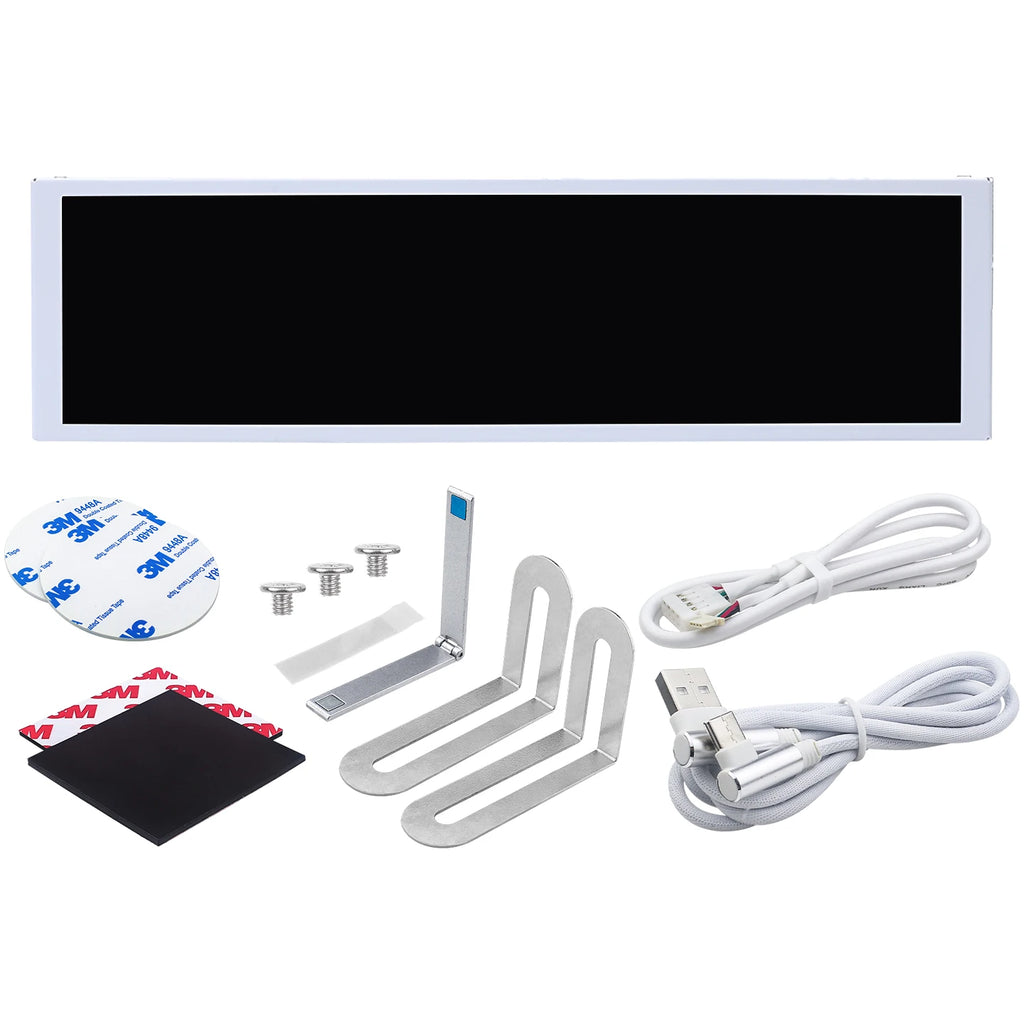 TURZX 9.2 Inch USB Secondary Screen for Computer Chassis 1920*462 IPS LCD Type-C Display CPU RAM GPU HDD FPS Weather Monitor