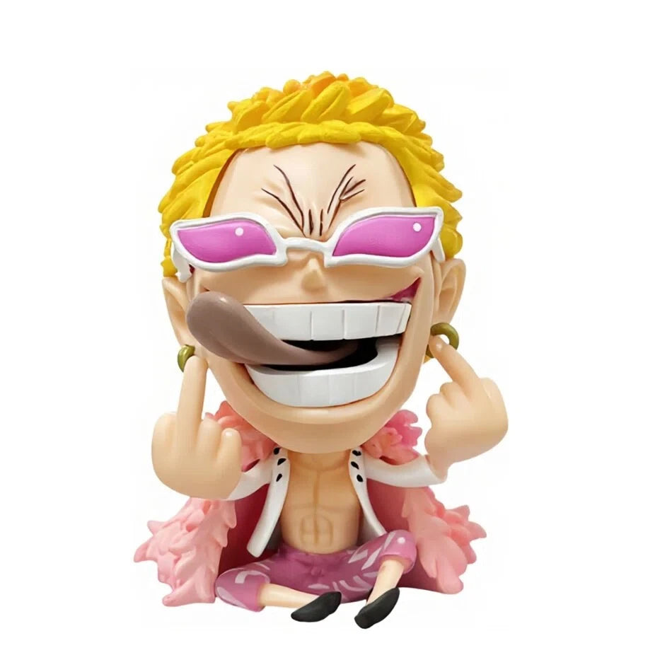 Anime One Piece Sitting Posture Luffy Suo Long Shan Zhi Character Figurine PVC Model Ornament Anime Peripheral Toys Gift