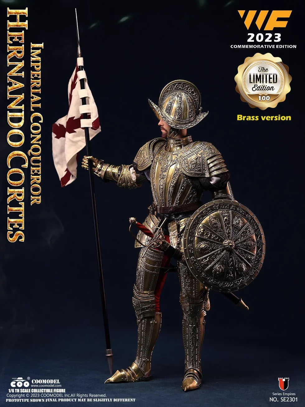COOMODEL 1/6 Imperial Conqueror Hernando Cortes SE2301 WF Brass SE2302 WF Bronze Commemorative Edition Action Figure Model