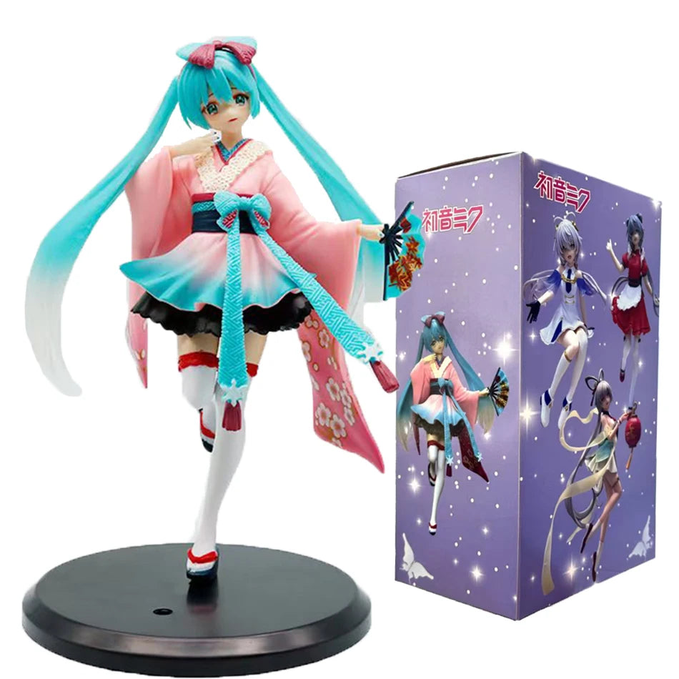 Hatsune Miku Anime Figure Toys Neo Tokyo Series Kimono MIKU Kawaii Cartoon PVC Action Figurine Model Dolls Birthdays Gifts