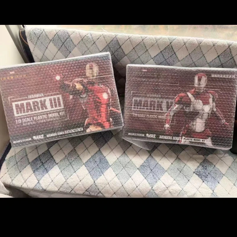 MORSTORM E-model Marvel Iron Man MK50 49 46 47 43 MK7 Iron SpiderMan Deluxe 1/9 Scale Action Figure Assembled Model Toy