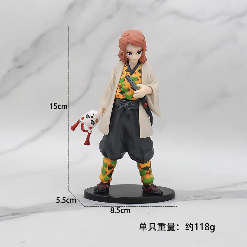 Anime Demon Slayer Kimetsu No Yaiba Sanemi Mitsuri Obanai Muichirou Kyoujurou Tengen PVC Action Figures Model Dolls Toys Gifts