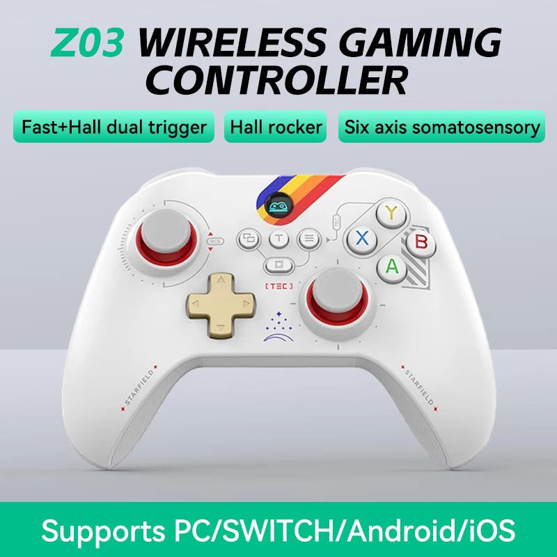 Bluetooth Wireless Gamepad For PlayStation4. Hall Joystick&Hall Triggers&Micro-switch, Android/iOS/Switch/PS4/PC Game Controller