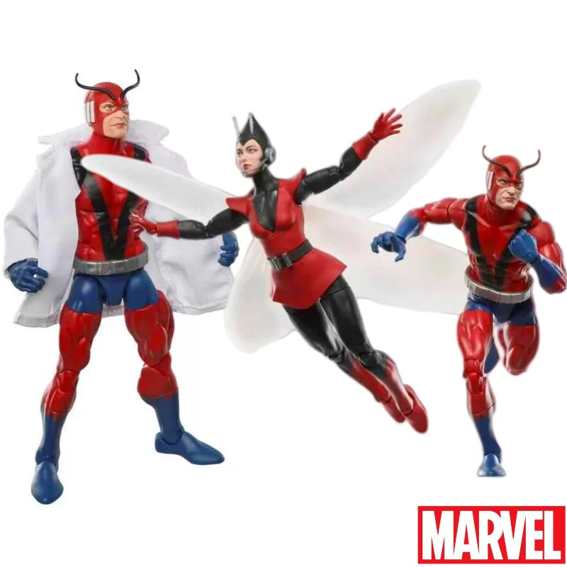 Marvel Legends Reprint Giant-Man Ant-Man Wasp 6-Inch Double Set Action Figures Movable Doll Toy Figurine for Kids