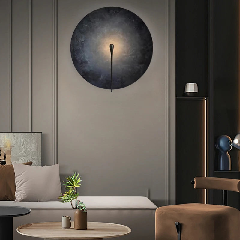 Cosmic wall lamp Cosmic wall Light for living room Corridor Aisle Background bedroom bedside wall lamp Artistic round disc lamp