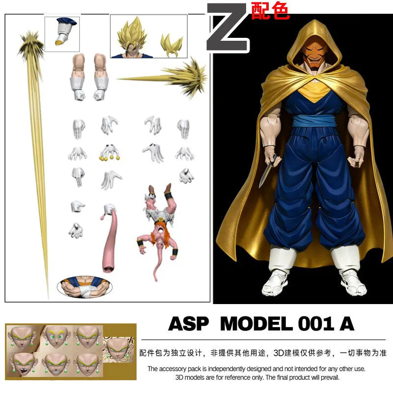 M-unitStudioVegito figura Dragon Ball Super Saiyan Dios Vegito Oni-mascarado Nightwalker Anime figuras de acción modelo juguetes