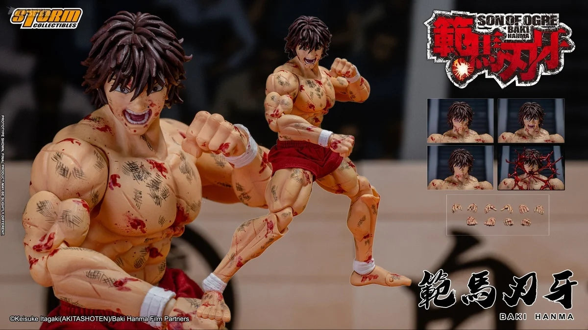 【In Stock】Storm Collectibles Hanma Baki Super-movable Model Injured BAKI Boy 1/12 Model Collect Limited Version of The Venue