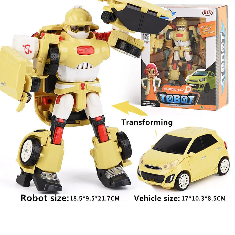 Original Tobot Deformation Robot 6 in 1 Transforming Car ALPHA  Action Figure Korea Anime Cartoon Brothers Warrior MAGMA Toys