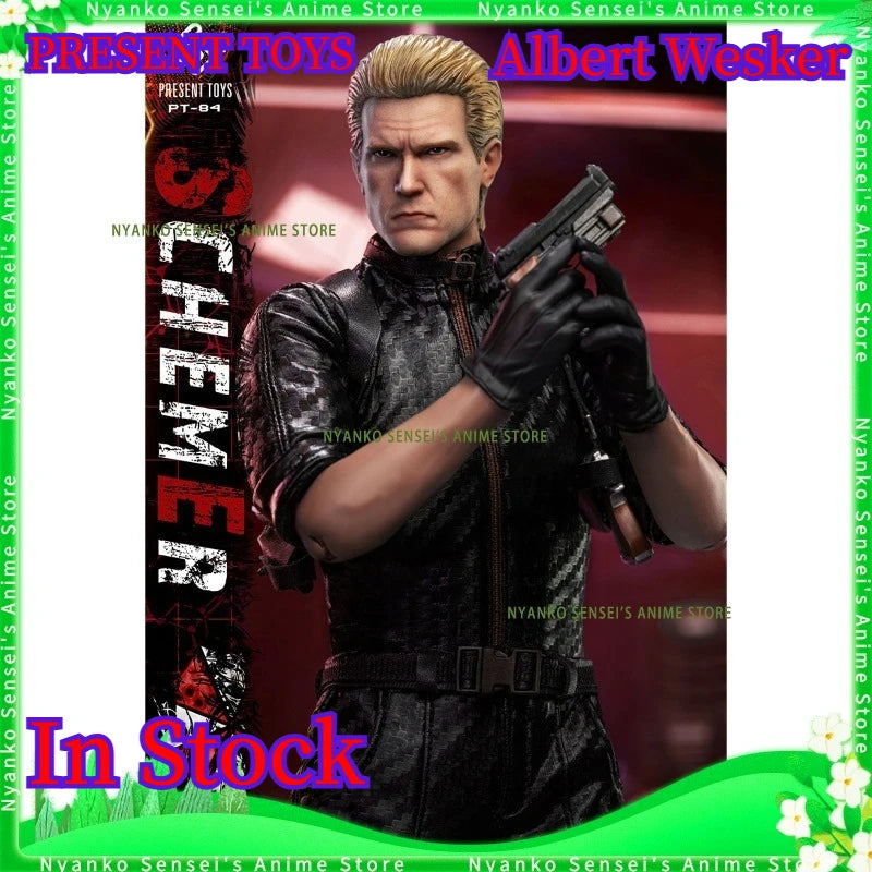 In Stock PRESENT TOYS Albert Wesker PTSP84 1/6 Scale Collectible Action Figure Anime Model  Toy Doll Gift Hobby Collectible