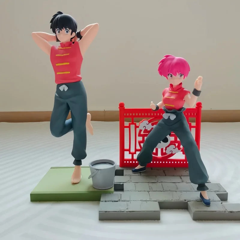 Original Sega In Stock Ranma 1/2 Series Ranma Saotome Akane Tendo Shampoo Anime Figure Pvc Desktop Decor Model Collect Toys Gift
