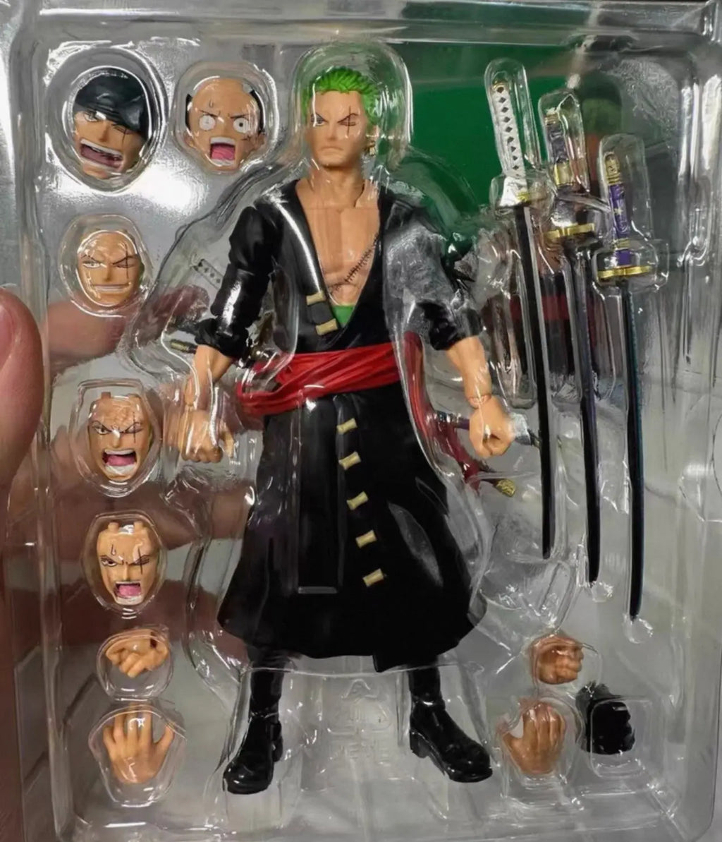 In Stock BANDAI S.H.Figuarts Original ONE PIECE Roronoa Zoro The Raid on Onigashima Anime Action Figure Birthday Gift