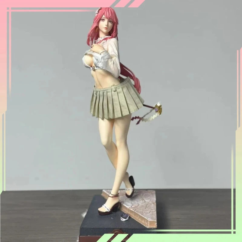 49cm Genshin Impact Figure Yae Miko Swimsuit Beautiful Girl Anime Collectible Model Desktop Decorations Holiday Gifts Kids Toys