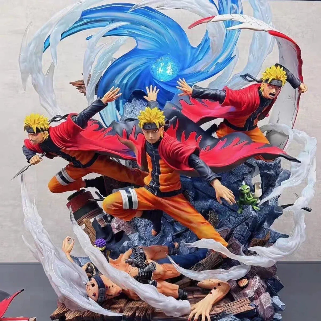 30cm Naruto Anime Figure Uzumaki Naruto Peripheral Scene Glow Statue Model Desktop Decorate Collect Ornaments Birthday Gift Toys