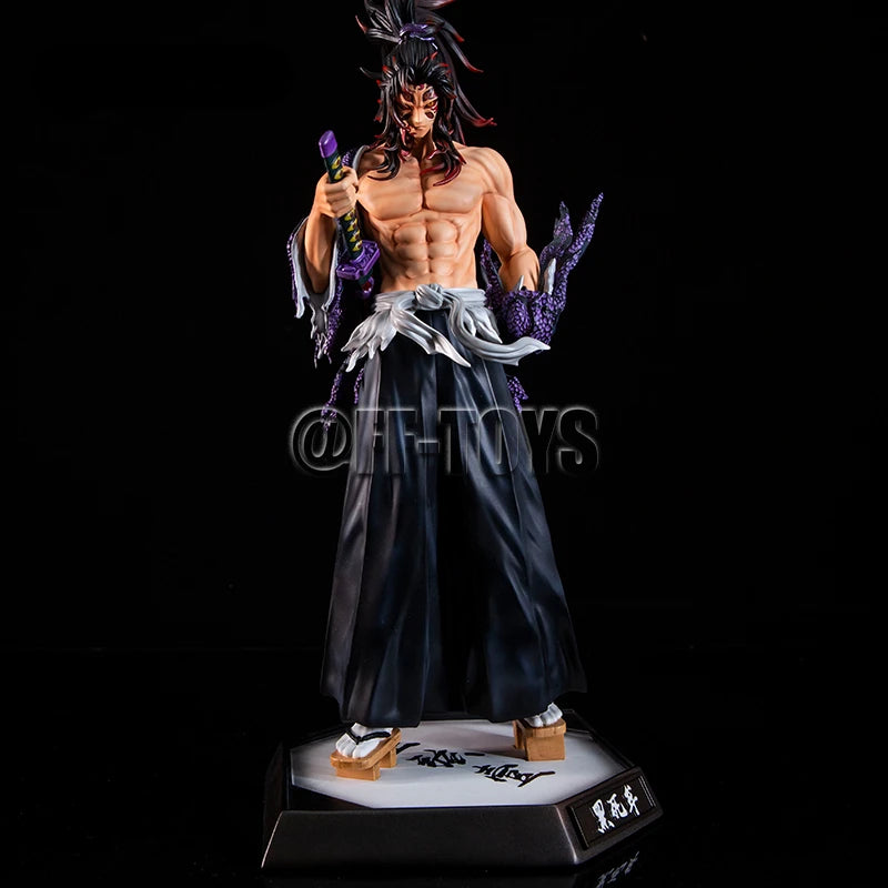 32CM Anime Demon Slayer Kimetsu No Yaiba Figur Kokushibo PVC Actionfiguren GK Statue Modell Puppenspielzeug für Kinder Geschenke
