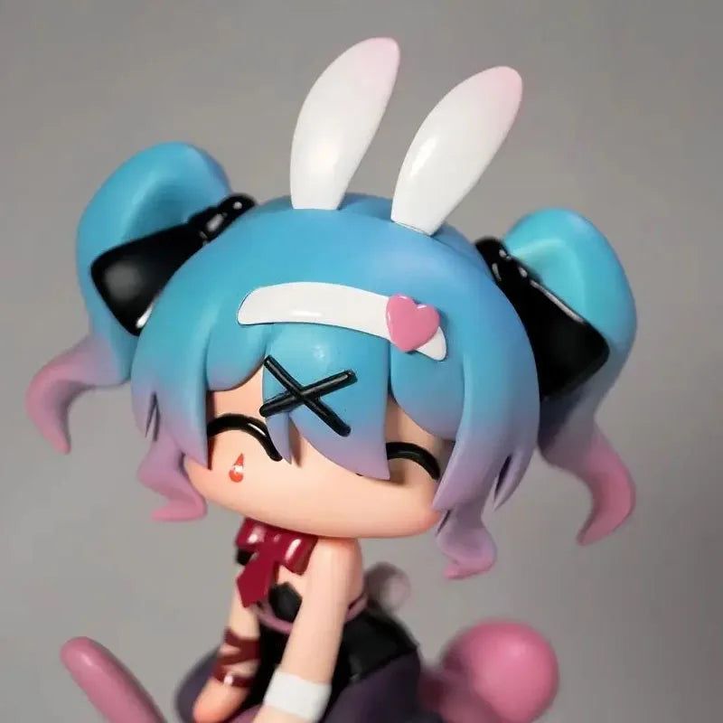 Hatsune Miku Rabbit Hole Gk Figure Q Version Chibi Anime Peripheral Ornament Desktop Car Decor Trendy Toy Adult Gift