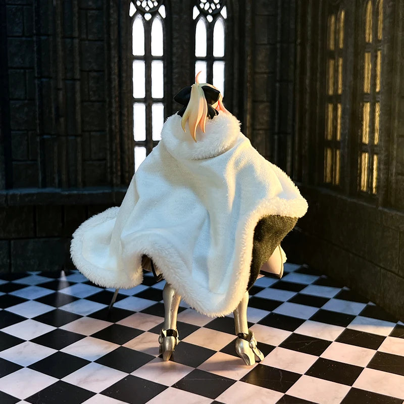 1/12 Scale Figma Fate Saber Lily White Plush Cape Accessoeries for 6-inch Action Figure Model Toys