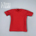 In Stock 1/6 Scale Male Solid Color T-shirt Casual Loose Short Sleeve Tops Clothes Model Fit 12'' Soldier Action Figure Body