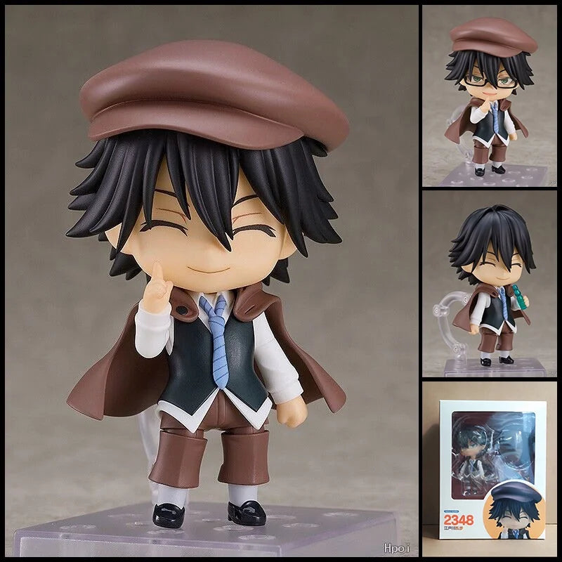Nendoroid Bungo Stray Dogs Action Figure PVC Q Version Edogawa Ranpo 2348 Chuya Nakahara 676 Dazai Osamu 657 Model Toys For Kid