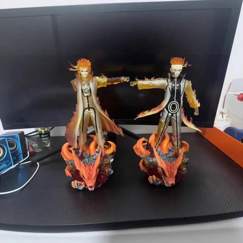 32cm Anime Peripherals Figure Uzumaki Naruto Namikaze Minato Anime Model Collect Pvc Desktop Ornament Decorations Children Toys