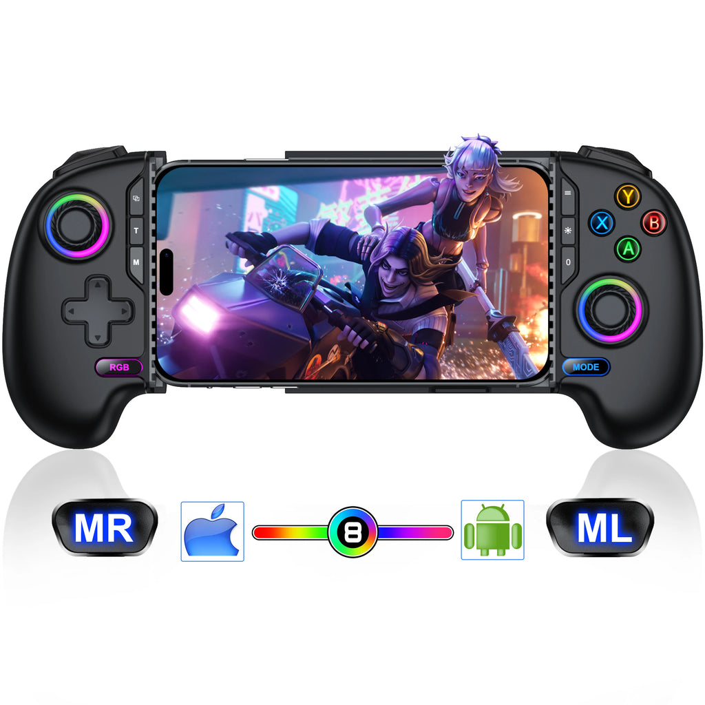 BEBONCOOL MC302 Gamepad Type-C Mobile Phone Controller Hall Effect Stretching Handle Joystick Android Ps Cloud Game Customized
