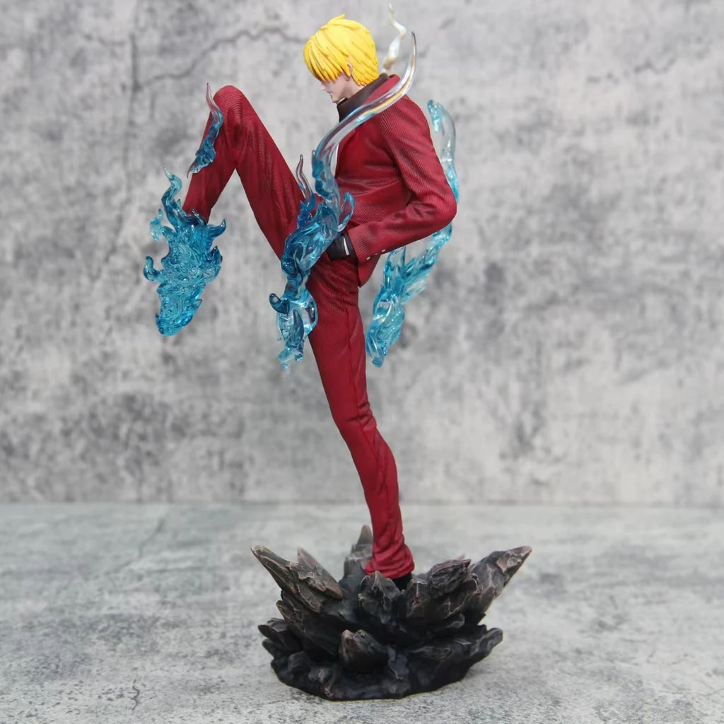 30cm One Piece Anime Demon Wind Feet Sanji POP Figure Model Pvc Statue Doll Collection Decoration Ornament Model Toys Gift