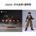 Kamione Genuine Dragon Ball Son Goku Baseball Boy Alloy Fully Articulated Action Figure With Bicycle Set For Anime Figure
