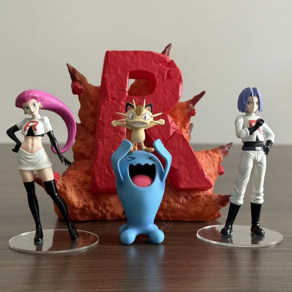 Anime Pokemon Figur Rocket Team Actionfiguren 3-11cm PVC Actionfiguren Sammlung Modell Spielzeug Geschenke