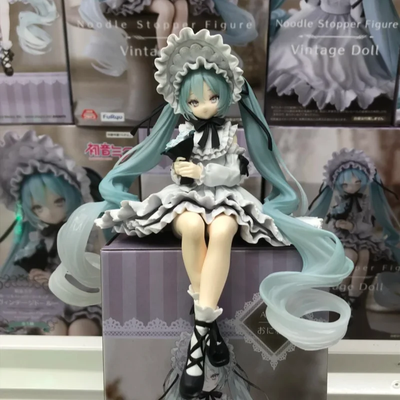 Original Furyu Hatsune Miku Vintage Doll Noodle Stopper Figure Anime Peripheral Pvc Model Kt Collectible Statue Ornament Toy