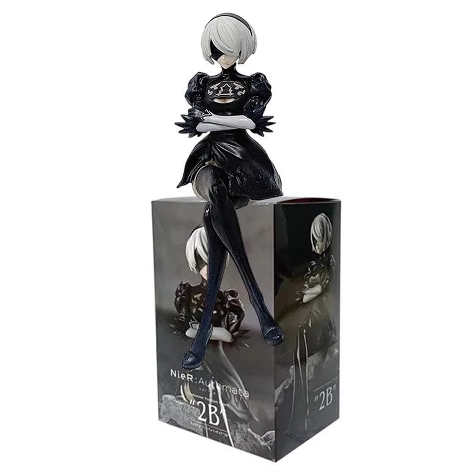 15Cm Anime Figure Original Nier:automata Ver1.1A 2B Yorha No. 2 Type B Premium Chokonose PVC Model Collectible Toys