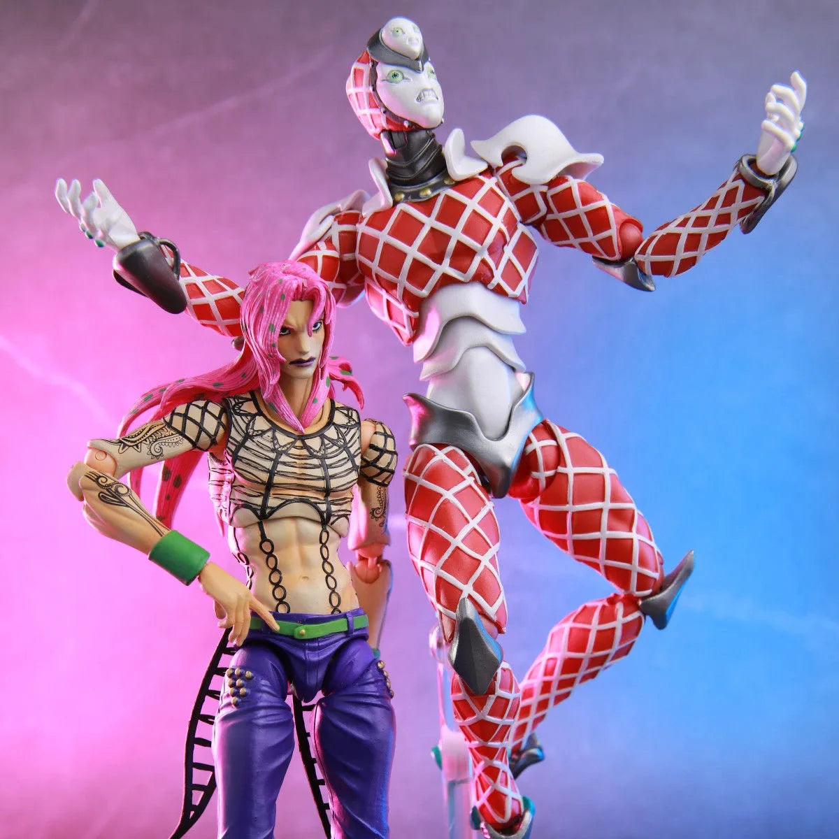 100% Original in Stock Medicos Entertainment Super Action Statue (#59),(#63) Jojo No Kimyou Na Bouken Diavolo King Crimson