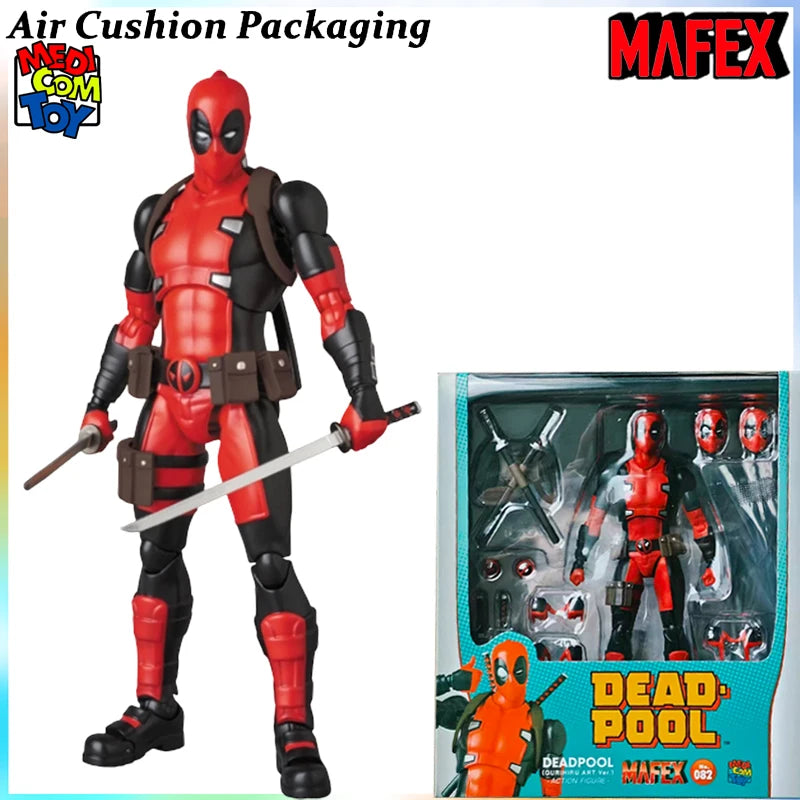MEDICOM TOY Genuine MAFEX Series Laser Eye  Deadpool Thor Spider Man Gulixilu Science Fiction Comics Action Figures Model Toys