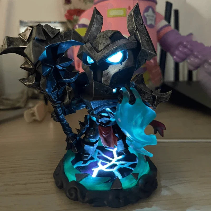 Inventory Game League of Legends Mordekaiser Anime Peripheral Led Illuminated Model Figure Decoration Doll Collectibles Gifts