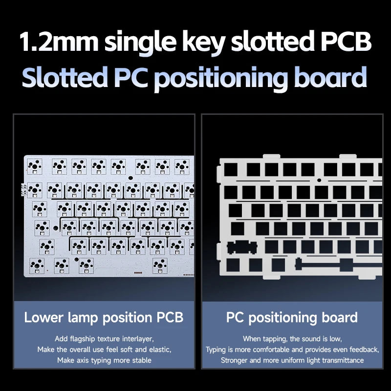MCHOSE G75Pro Tri-Mode Wireless Mechanical Keyboard Hot-Swappable Switches layout RGB Backlit