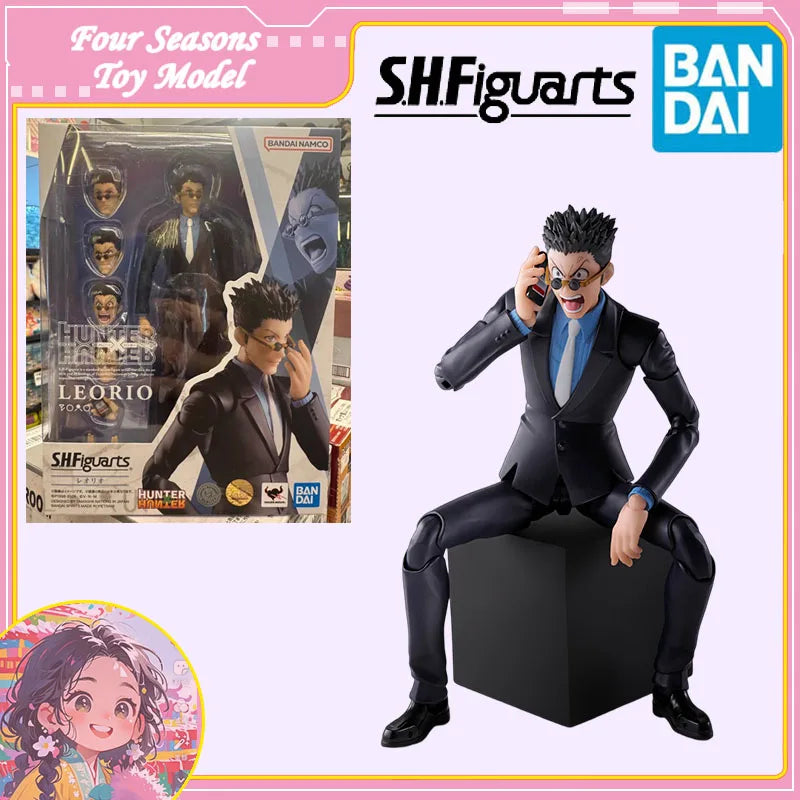 Fast Shipping Bandai Anime HUNTER×HUNTER SHF LEORIO Original Movable Model Toys Action Figure Collectible Ornaments Children Kid