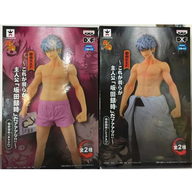 In Stock Bandai Original DXF Anime GINTAMA Sakata Gintoki Underpants Ver Battle Version Ver Action Figure Model Holiday Gifts