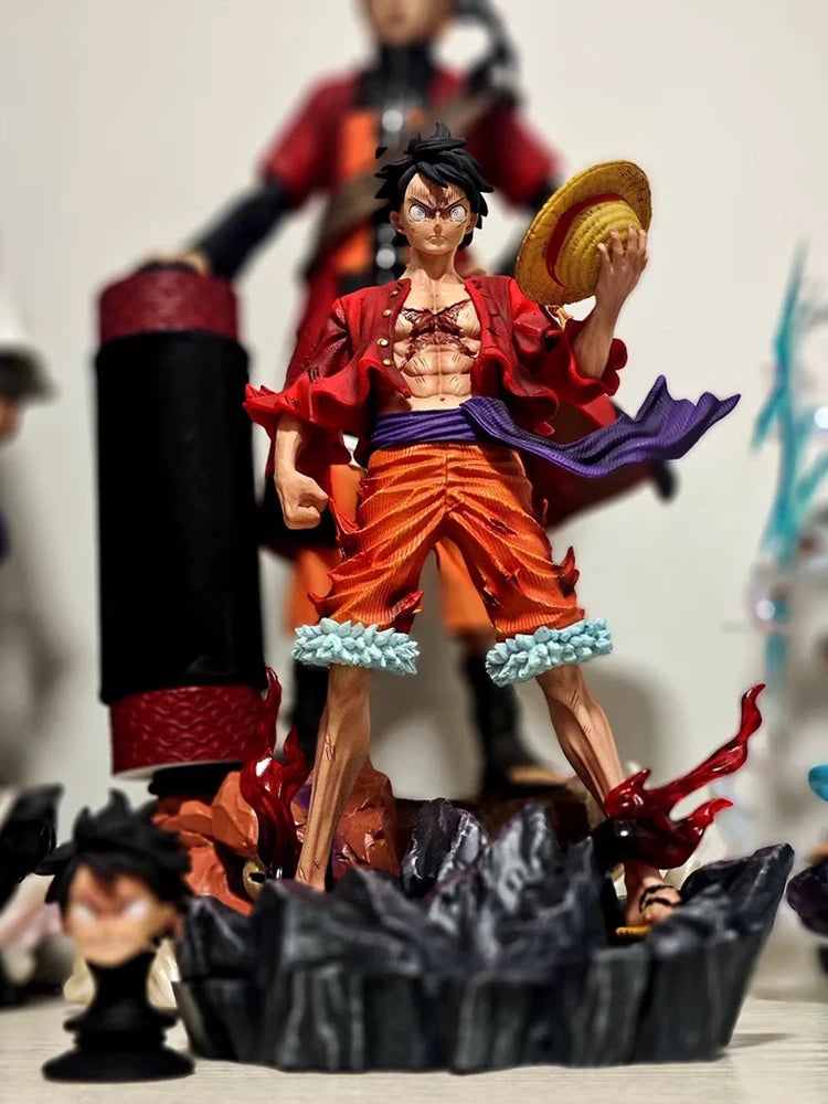 24 см Аниме One Piece Luffy Аниме фигурка Четирима императори Monkey D. Luffy екшън фигурка PVC колекционерски модел кукла играчки