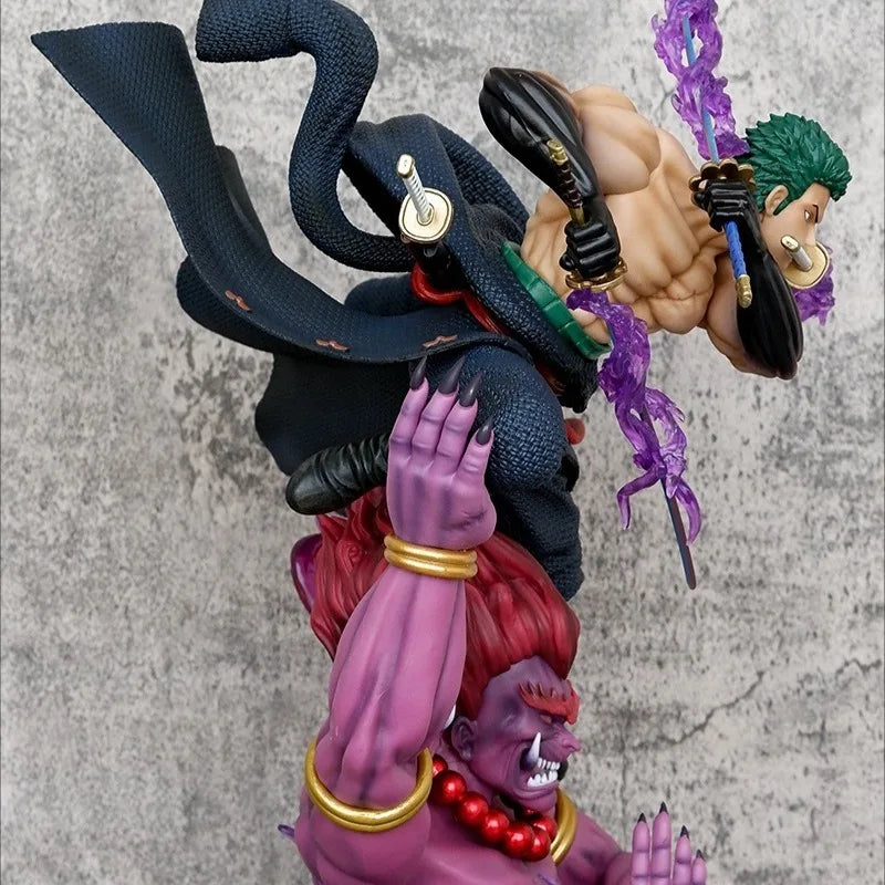 50 cm ONE PIECE Anime Peripheriegeräte Fegefeuers Roronoa Zoro Actionfigur PVC Modell Desktop-Dekoration Statue Geburtstagsgeschenke Spielzeug Kind