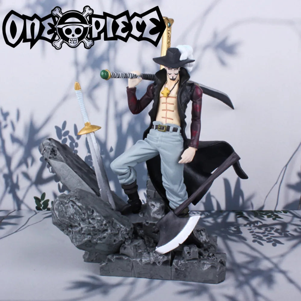 One Piece Figure Daimaru Series Marineford Battle Mihawk Statue, Warlord Film Edition Collectible Model