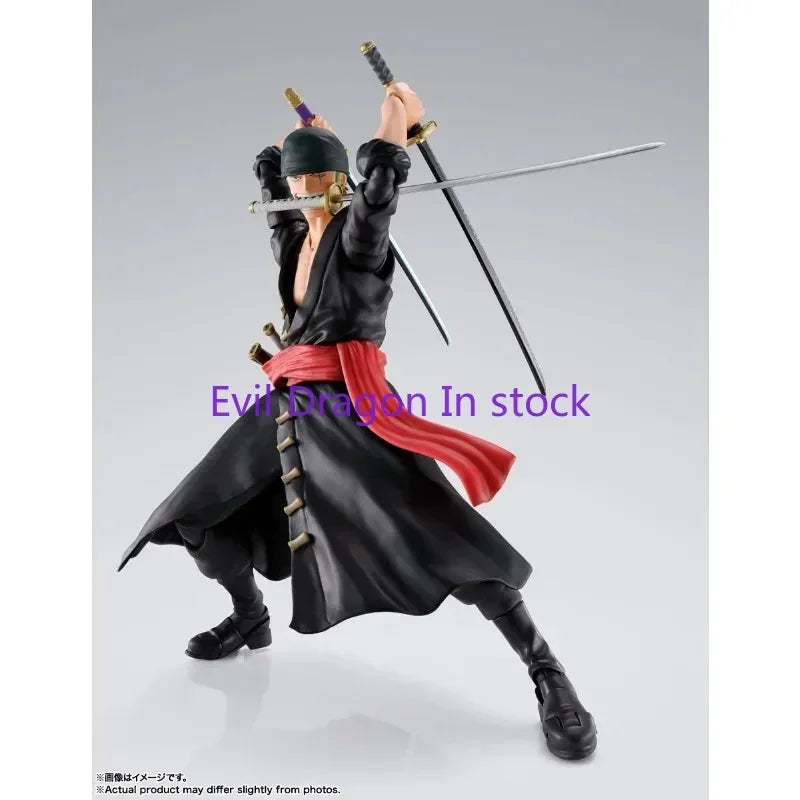 Bandai Original ONE PIECE Anime-Figur SHF Roronoa Zoro Actionfigur Spielzeug für Jungen Mädchen Kinder Geschenk Sammlermodell Ornamente