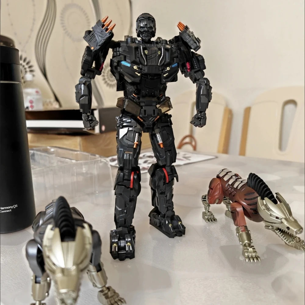 In Stock Transformation Toys VT01 VT-01 Lockdown Black Alloy Version With Double Dogs Movie Version Robot Action Figures Dolls